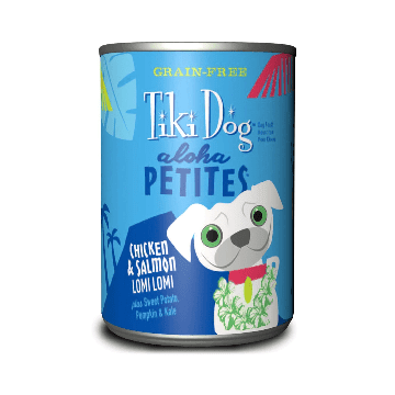 Canned Dog Food - ALOHA PETITES - Chicken & Salmon Lomi Lomi - 9 oz - J & J Pet Club - Tiki Dog
