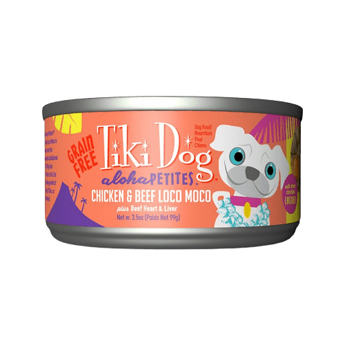 Canned Dog Food - ALOHA PETITES WET- Chicken & Beef Loco Moco - J & J Pet Club - Tiki Dog