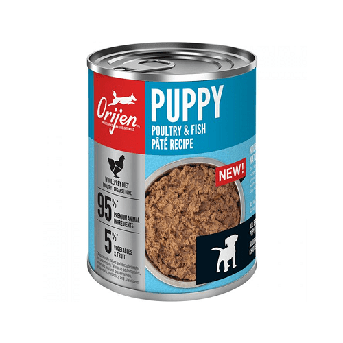Canned Dog Food - Premium Wet Food - Puppy Poultry & Fish Pâté Recipe - 12.8 oz - J & J Pet Club - Orijen