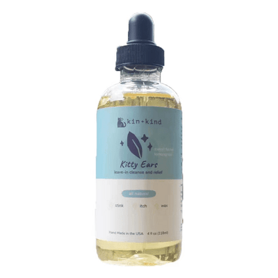 Cat Ear Cleaner - Kitty Ears - 4 oz - J & J Pet Club - Kin+Kind