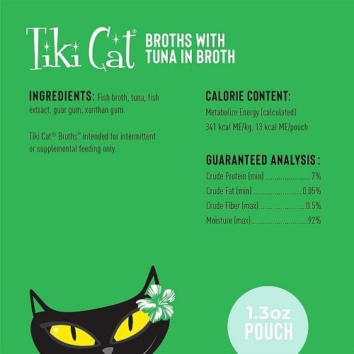 Cat Food Topper - BROTHS - Tuna in Broth - 1.3 oz pouch - J & J Pet Club - Tiki Cat