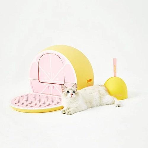 Cat Litter Box - Fruity Kitty Kove - Grapefruit - J & J Pet Club - Vetreska