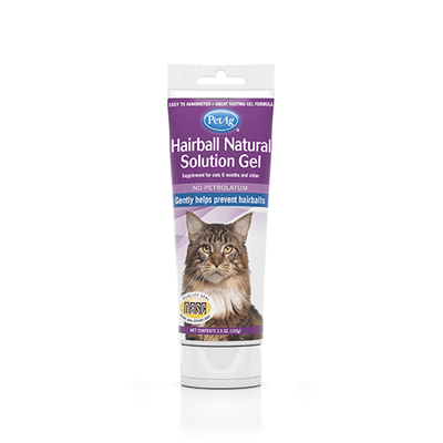 Cat Supplement - Hairball Natural Solution Gel - 3.5 oz - J & J Pet Club - PetAg
