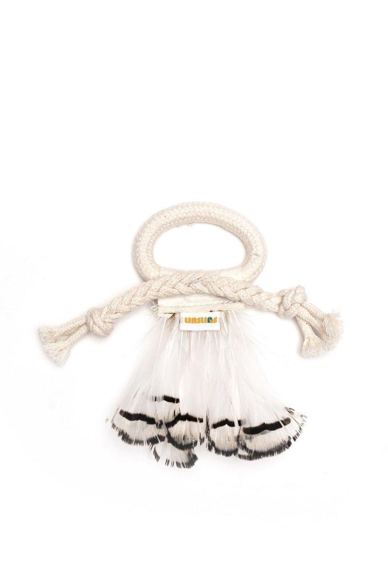 Cat Toy - Cotton Rope Feather Type - J & J Pet Club - LINSLINS
