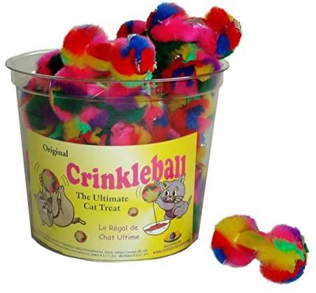 Cat Toys - Crinkle DumbBell - Sprinkled with Catnip - 1 pc - J & J Pet Club - Cancor