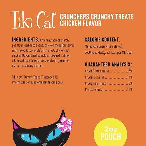 Cat Treat - CRUNCHERS - Chicken Flavor - 2 oz - J & J Pet Club - Tiki Cat