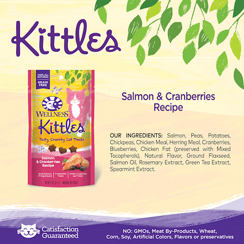 Cat Treat - Kittles - Crunchy Bites - Salmon & Cranberries - J & J Pet Club - Wellness