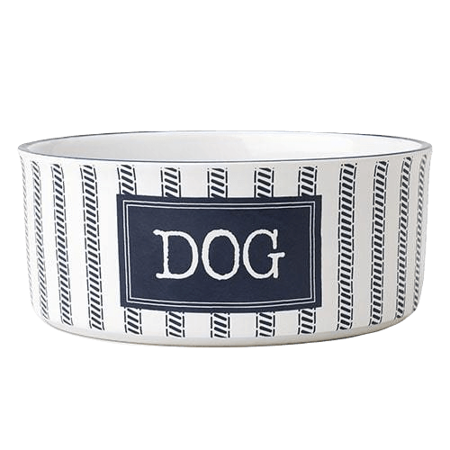 Ceramic Pet Bowl - Country Blue Dog - J & J Pet Club - PetRageous