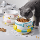 Ceramic Pet Bowl - Penguin Series - Swimmer - J & J Pet Club - HOCC