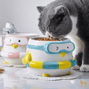 Ceramic Pet Bowl - Penguin Series - Swimmer - J & J Pet Club - HOCC