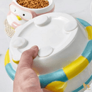 Ceramic Pet Bowl - Penguin Series - Swimmer - J & J Pet Club - HOCC