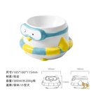 Ceramic Pet Bowl - Penguin Series - Swimmer - J & J Pet Club - HOCC