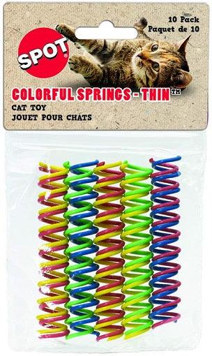 Colorful Springs Cat Toys - 10 pk - J & J Pet Club - Spot