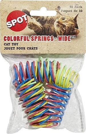 Colorful Springs Cat Toys - 10 pk - J & J Pet Club - Spot