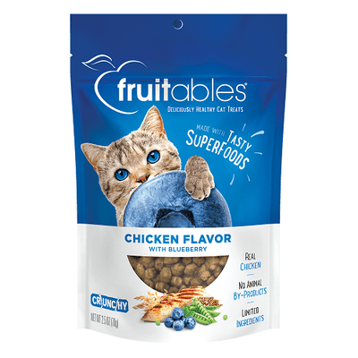 Crunchy Cat Treat - Chicken Flavor with Blueberry - 2.5 oz - J & J Pet Club