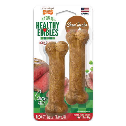Dog Chew - Healthy Edibles - All Natural Roast Beef - Twin Pack - J & J Pet Club - Nylabone