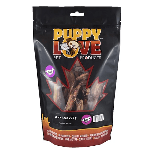 Dog Chewing Treat - Duck Feet - 227 g bag - J & J Pet Club - Puppy Love