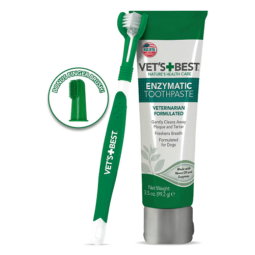 Dog Dental Care - Dog Toothbrush & Enzymatic Toothpaste Set - J & J Pet Club - Vet's Best
