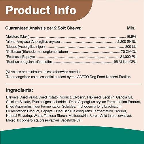 Dog Digestive Supplement - Digestive Enzymes Soft Chew with Prebiotics & Probiotics - 70 ct cup - J & J Pet Club - Naturvet