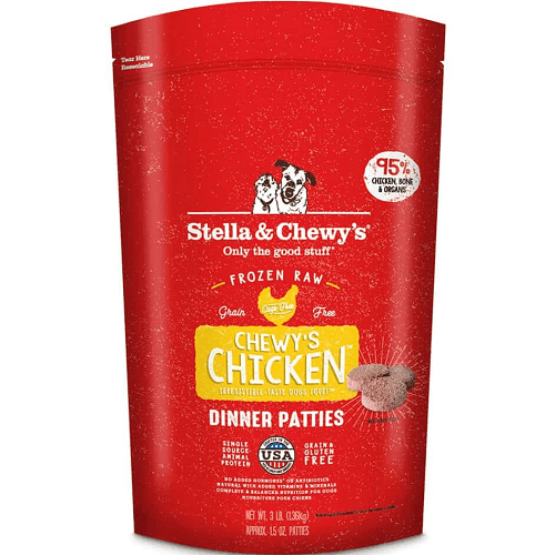 Dog Frozen Raw - Chicken Dinner Patties - J & J Pet Club - Stella & Chewy's