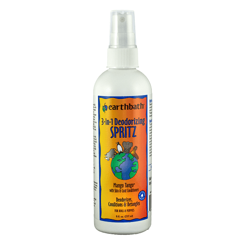 Dog Grooming Spray, 3-in-1 Deodorizing Spritz (Mango Tango), 8 fl oz - J & J Pet Club - Earthbath