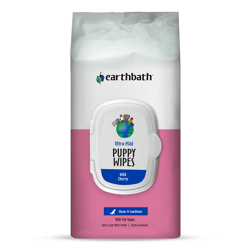 Dog Grooming Wipes - Puppy Wipes (Wild Cherry) - 100 cts - J & J Pet Club - Earthbath