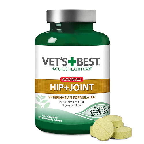 Dog Hip & Joint Supplement - Level 3 Advanced Hip & Joint Tablets - 90 cts - J & J Pet Club - Vet's Best