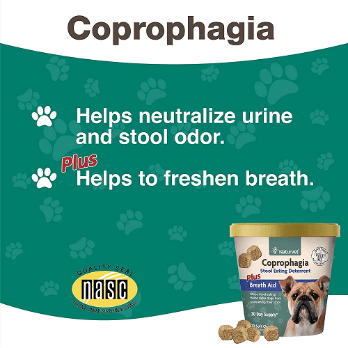 Dog Supplement - Coprophagia Stool Eating Deterrent Soft Chews (Plus Breath Aid) - J & J Pet Club - Naturvet
