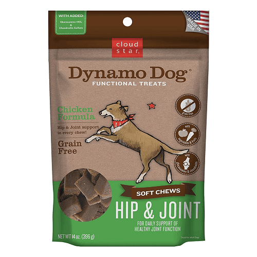 Dog Treat - DYNAMO DOG - Functional Soft Chews Hip & Joint - Chicken - 14 oz - J & J Pet Club - Cloud Star
