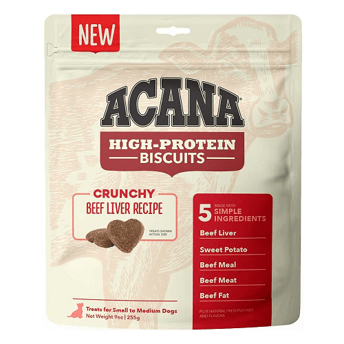Dog Treat, High-Protein Biscuits, Beef Liver - 255 g / 9 oz - J & J Pet Club - Acana