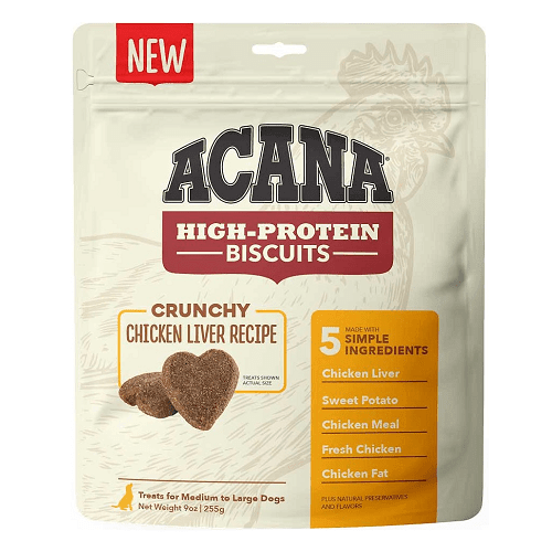 Dog Treat, High-Protein Biscuits, Chicken Liver - 255 g / 9 oz - J & J Pet Club - Acana