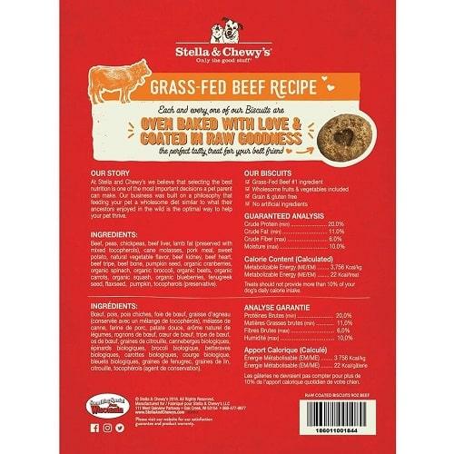 Dog Treat - Raw Coated Biscuits - Beef - 9 oz - J & J Pet Club - Stella & Chewy's