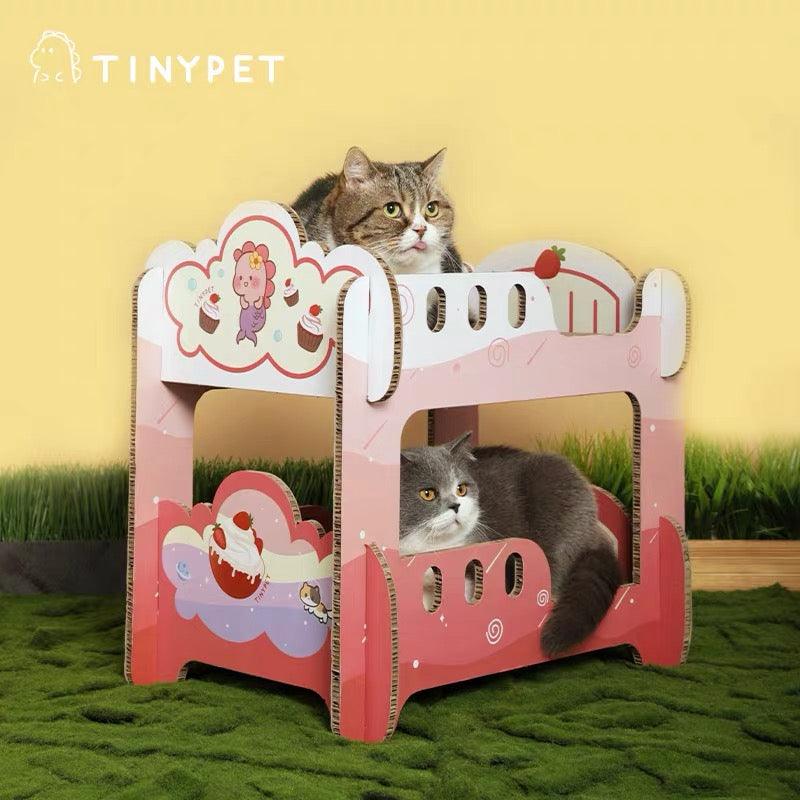 Double Deck Cat Scratching Bed, "Two-Cat Plan" (for up to 4 cats / 15 kg) - J & J Pet Club - Tinypet