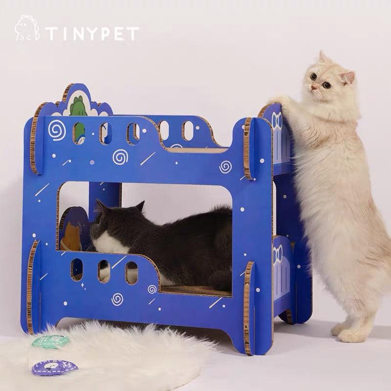 Double Deck Cat Scratching Bed, "Two-Cat Plan" (for up to 4 cats / 15 kg) - J & J Pet Club - Tinypet