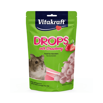 DROPS with Strawberry Treats For Hamster - 5.3 oz - J & J Pet Club - Vitakraft