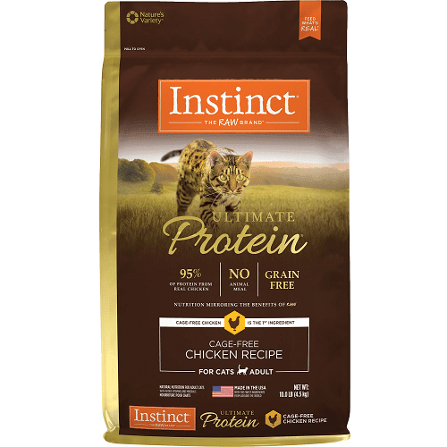 Dry Cat Food - ULTIMATE PROTEIN - Raw Coated - Cage Free Chicken Recipe For Adult Cats - J & J Pet Club - Instinct