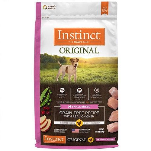 Dry Dog Food - ORIGINAL - Raw Coated - Real Chicken Recipe For Small Breed Dogs - 11 lb - J & J Pet Club - Instinct