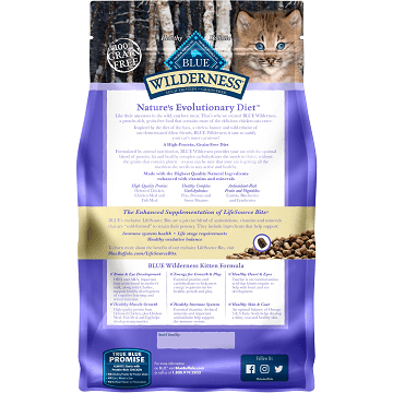 Dry Kitten Food - BLUE Wilderness - Grain Free Chicken Recipe - J & J Pet Club - Blue Buffalo