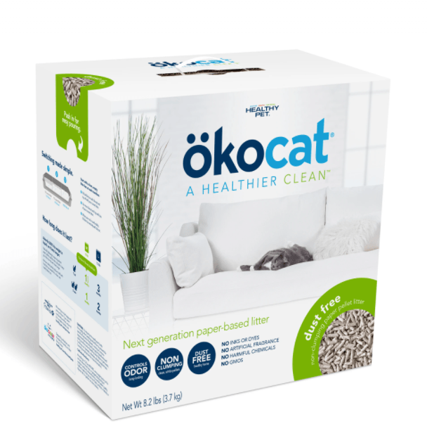 Dust Free Non-Clumping Paper Pellet Cat Litter - J & J Pet Club - Okocat
