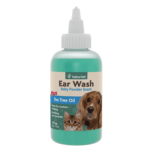 Ear Wash Liquid (Plus Tea Tree Oil) - 4 oz - J & J Pet Club - Naturvet