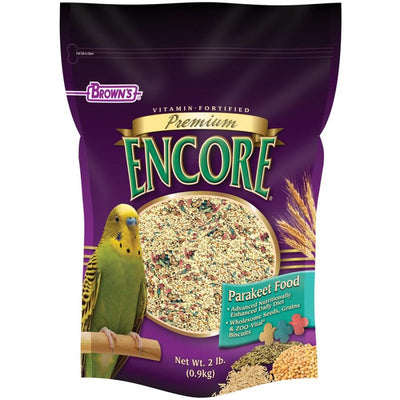 Encore - Premium Parakeet Food - 2 lb - J & J Pet Club - Brown's