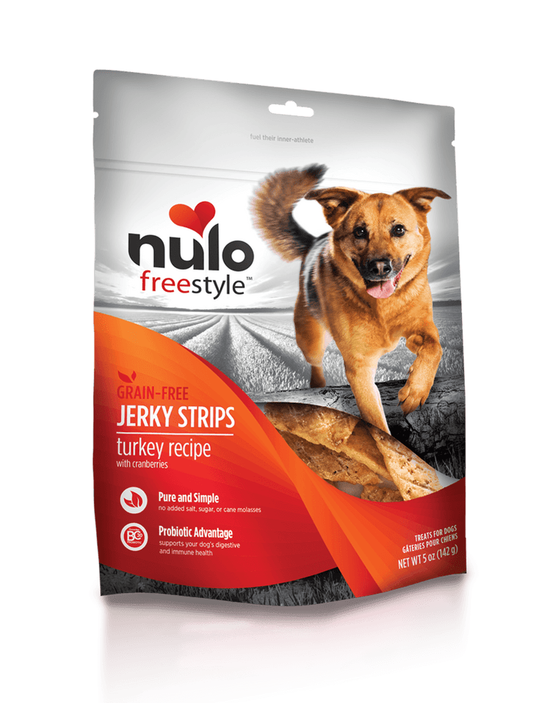 FREESTYLE - Dog Treats - Jerky Strips, Turkey + Cranberries Recipe, 5 oz - J & J Pet Club - Nulo