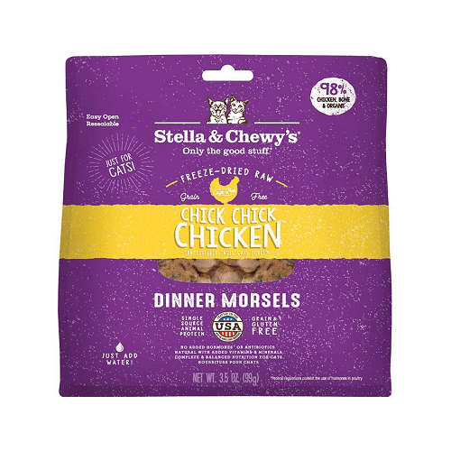 Freeze Dried Cat Food - Chicken Dinner Morsels - J & J Pet Club - Stella & Chewy's
