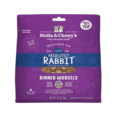 Freeze Dried Cat Food - Rabbit Dinner Morsels - J & J Pet Club - Stella & Chewy's