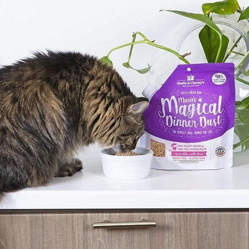 Freeze Dried Cat Meal Mixer - Marie’s Magical Dinner Dust - Salmon & Chicken - 7 oz - J & J Pet Club - Stella & Chewy's