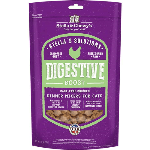 Freeze Dried Cat Meal Mixer - Solutions - Digestive Boost - Chicken Dinner Morsels - 7.5 oz - J & J Pet Club - Stella & Chewy's