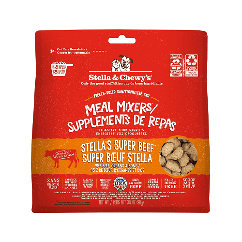 Freeze Dried Dog Meal Mixer - Beef - J & J Pet Club - Stella & Chewy's