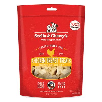 Freeze Dried Dog Treat - Single Ingredient - Chicken Breast - 2.75 oz - J & J Pet Club - Stella & Chewy's