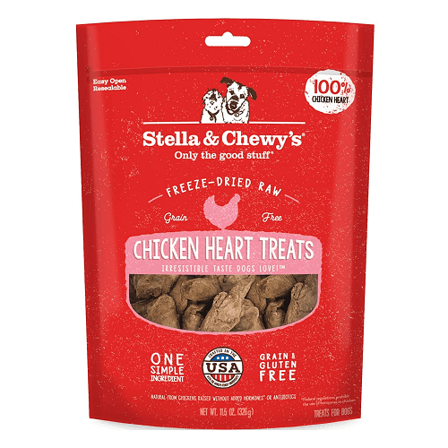 Freeze Dried Dog Treat - Single Ingredient - Chicken Heart - J & J Pet Club - Stella & Chewy's