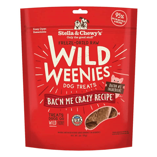Freeze Dried Dog Treat - Wild Weenies - Bac'n Me Crazy - J & J Pet Club - Stella & Chewy's